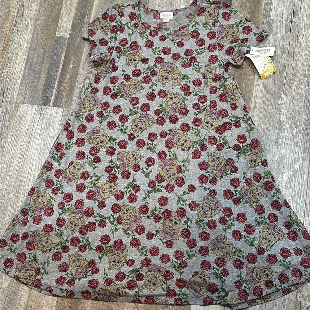 Lularoe Women’s Dress Of Miss. Piggy From The Muppets Size Xs Nwt!!